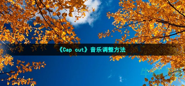 capcut怎么调音乐-音乐调整方法