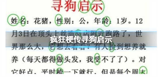 疯狂梗传寻狗启示怎么过关疯狂梗传寻狗启示通关答案